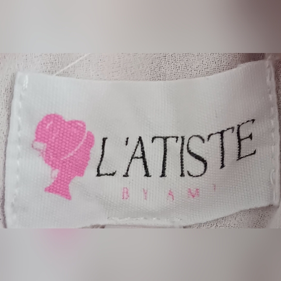 L'ATISTE Pink Ruffled Dress SZ 3X - Picture 9 of 11